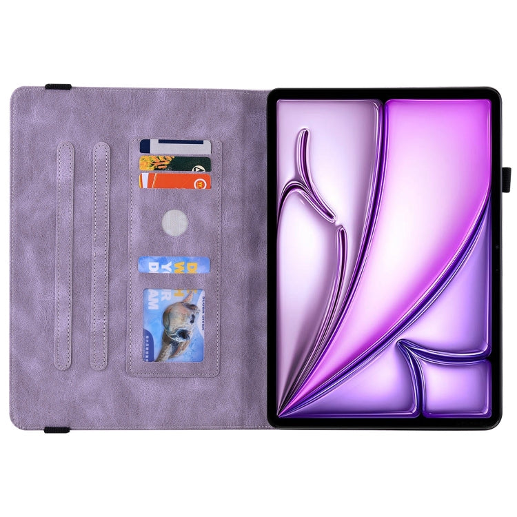 For iPad Air 11 2026 / 2025 / 2024 Butterfly Flower Embossed Leather Tablet Case