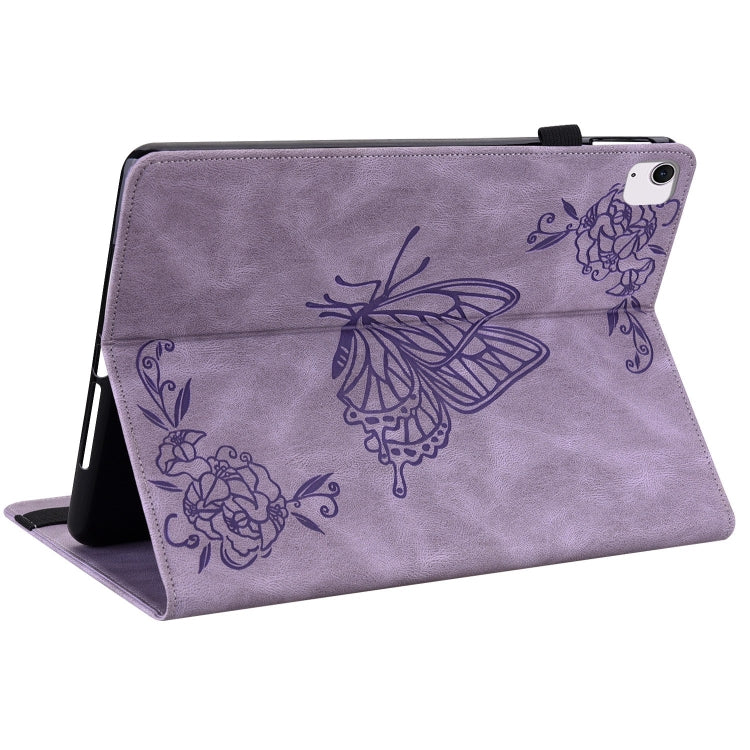 For iPad Air 11 2026 / 2025 / 2024 Butterfly Flower Embossed Leather Tablet Case