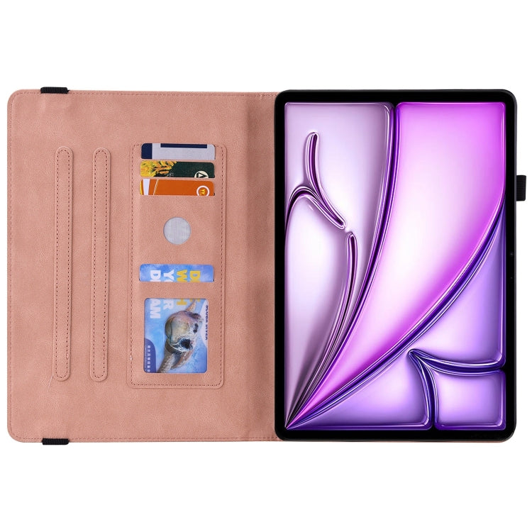 For iPad Air 11 2026 / 2025 / 2024 Butterfly Flower Embossed Leather Tablet Case