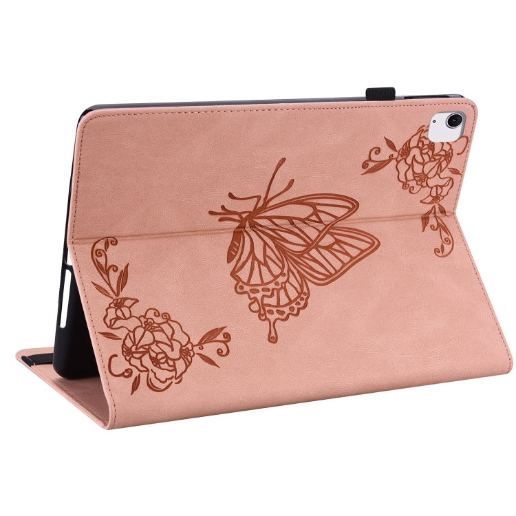 For iPad Air 11 2026 / 2025 / 2024 Butterfly Flower Embossed Leather Tablet Case