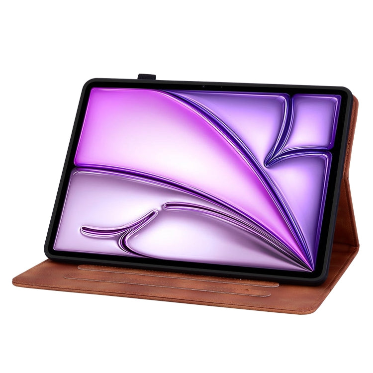 For iPad Air 13 2026 / 2025 / 2024 Lily Embossed Leather Smart Tablet Case