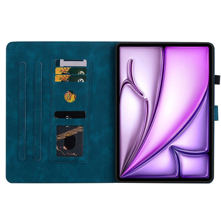 For iPad Air 13 2026 / 2025 / 2024 Lily Embossed Leather Smart Tablet Case