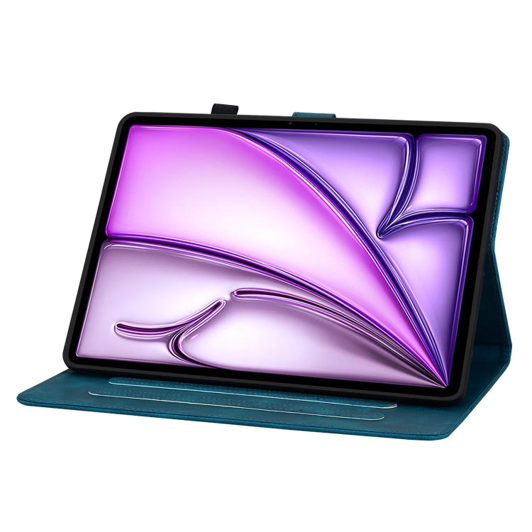 For iPad Air 13 2026 / 2025 / 2024 Lily Embossed Leather Smart Tablet Case