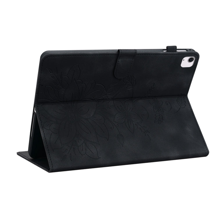 For iPad Air 13 2026 / 2025 / 2024 Lily Embossed Leather Smart Tablet Case