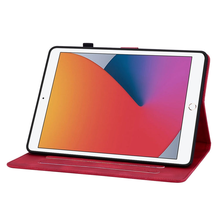 For iPad 10.2 2021 / Air 10.5 Lily Embossed Leather Smart Tablet Case