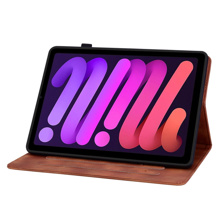 For iPad mini 6 / mini 2024 Lily Embossed Leather Smart Tablet Case