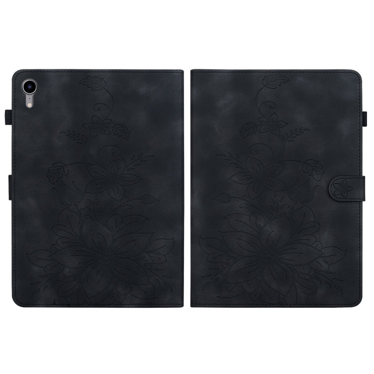 For iPad mini 6 / mini 2024 Lily Embossed Leather Smart Tablet Case