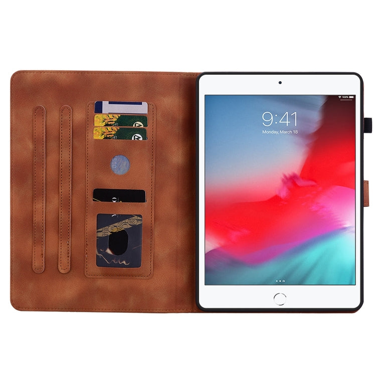 For iPad mini 5 / 4 / 3 / 2 / 1 Lily Embossed Leather Smart Tablet Case