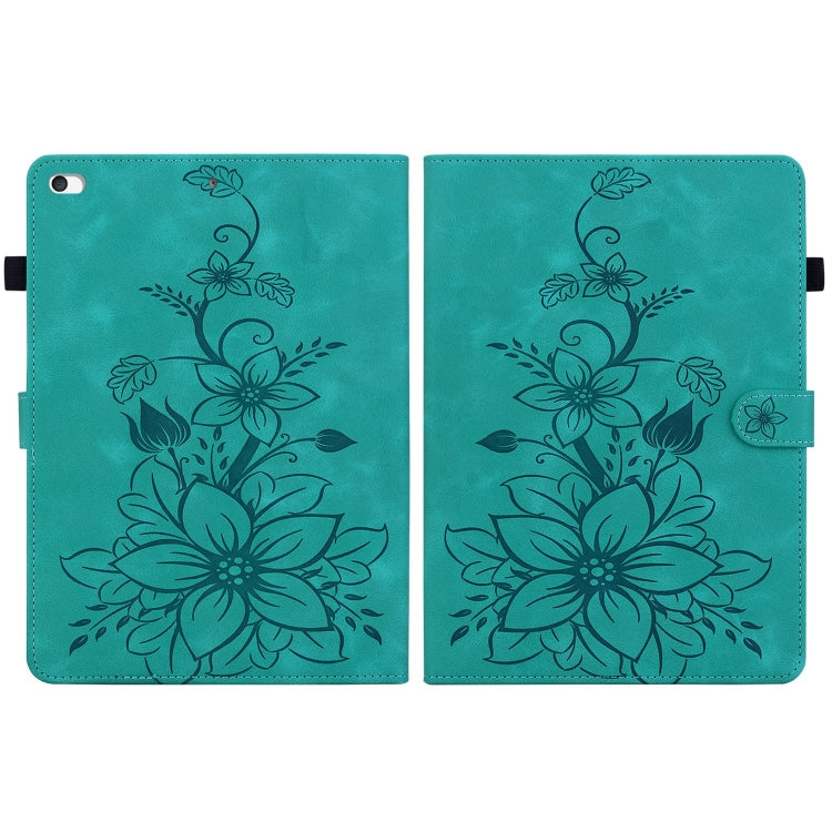 For iPad mini 5 / 4 / 3 / 2 / 1 Lily Embossed Leather Smart Tablet Case