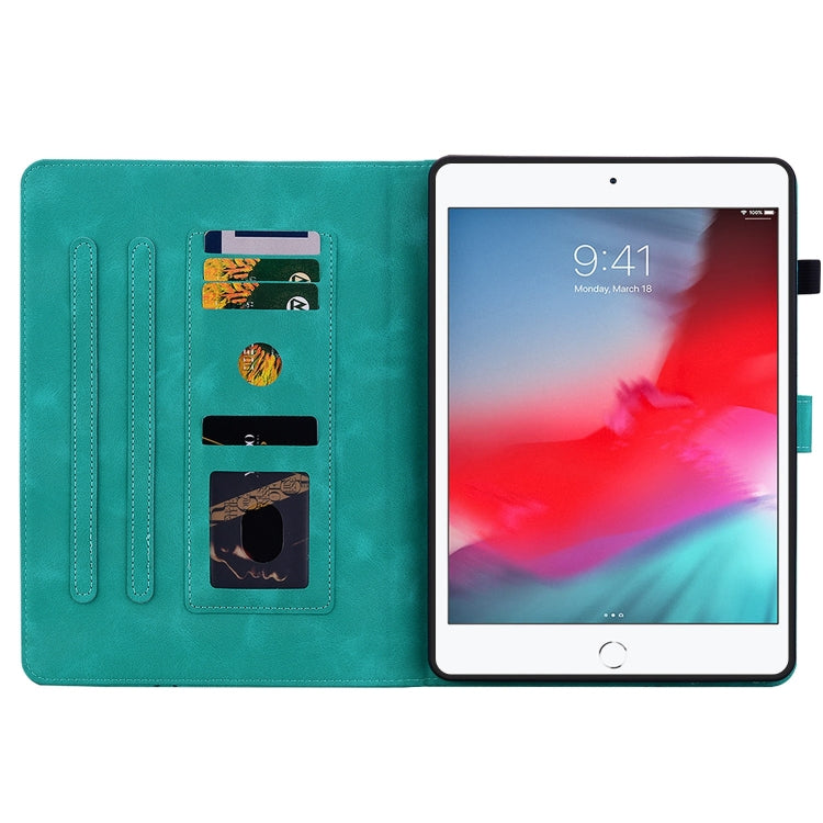 For iPad mini 5 / 4 / 3 / 2 / 1 Lily Embossed Leather Smart Tablet Case