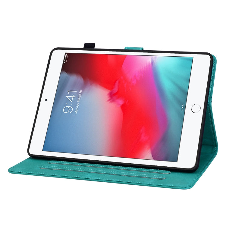 For iPad mini 5 / 4 / 3 / 2 / 1 Lily Embossed Leather Smart Tablet Case