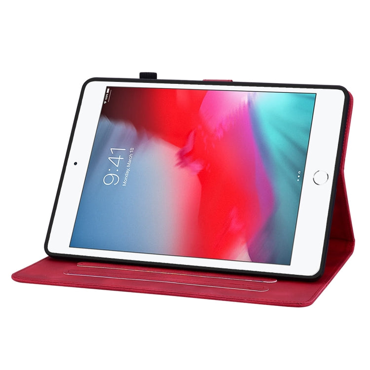 For iPad mini 5 / 4 / 3 / 2 / 1 Lily Embossed Leather Smart Tablet Case