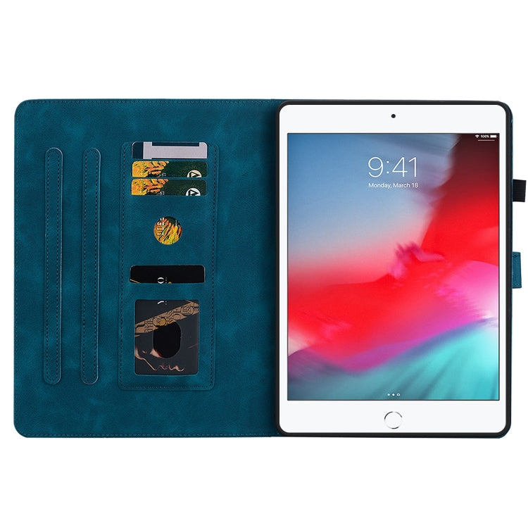 For iPad mini 5 / 4 / 3 / 2 / 1 Lily Embossed Leather Smart Tablet Case
