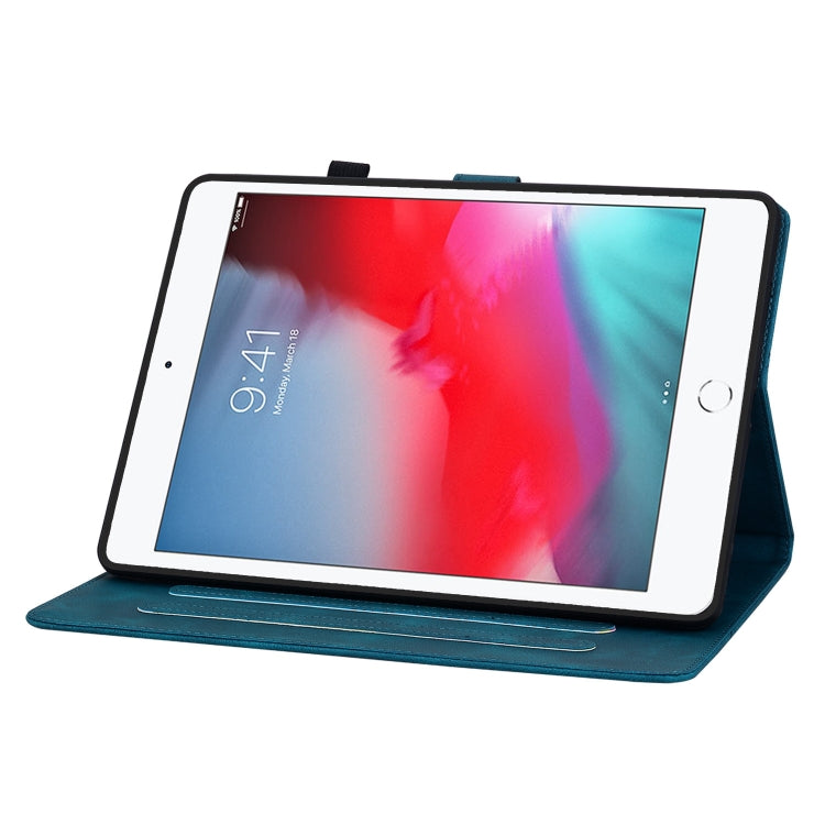 For iPad mini 5 / 4 / 3 / 2 / 1 Lily Embossed Leather Smart Tablet Case