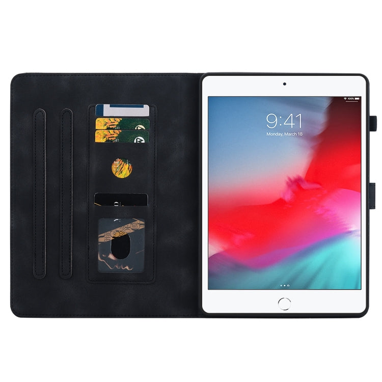 For iPad mini 5 / 4 / 3 / 2 / 1 Lily Embossed Leather Smart Tablet Case