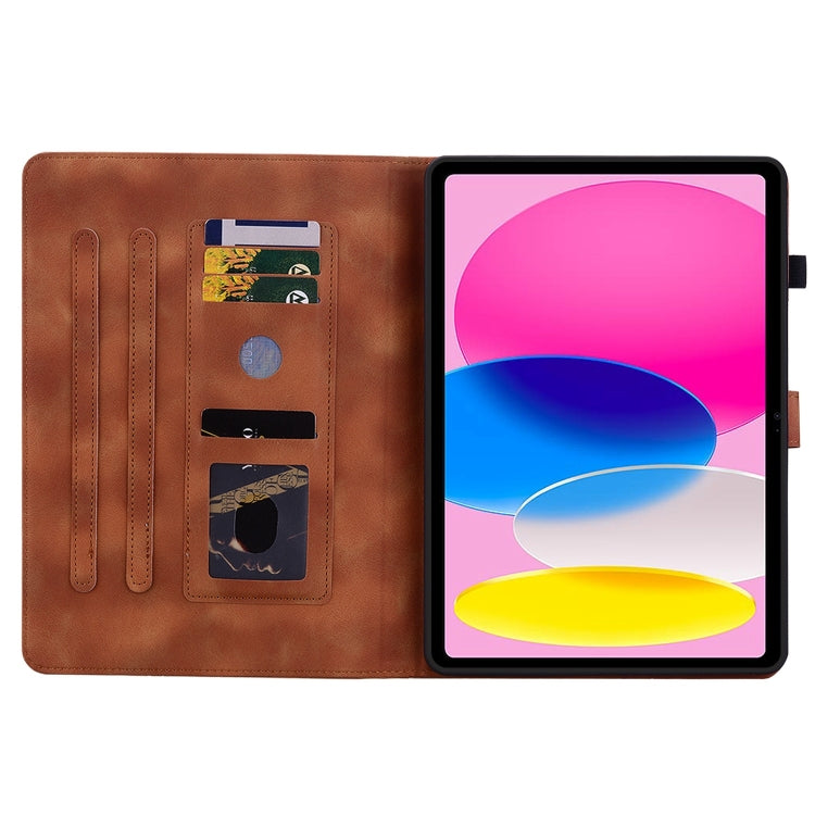 For iPad 2025 / 2022 Lily Embossed Leather Smart Tablet Case