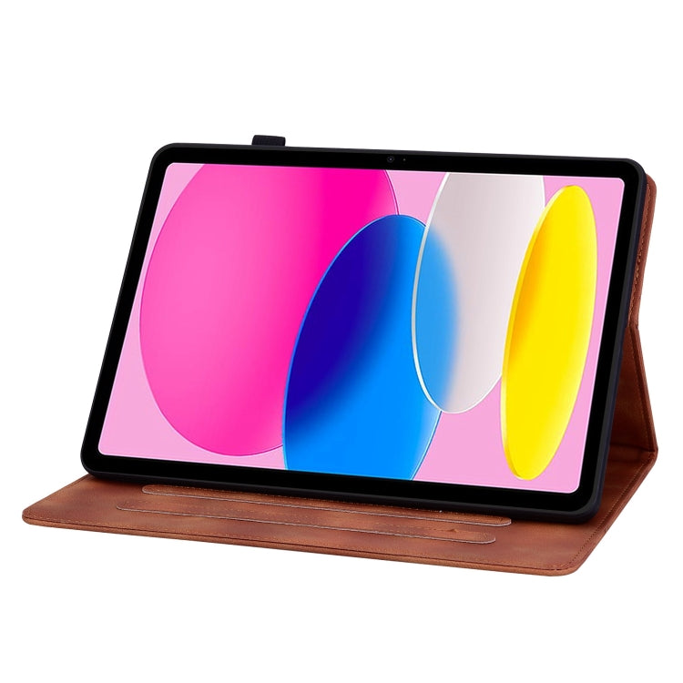 For iPad 2025 / 2022 Lily Embossed Leather Smart Tablet Case