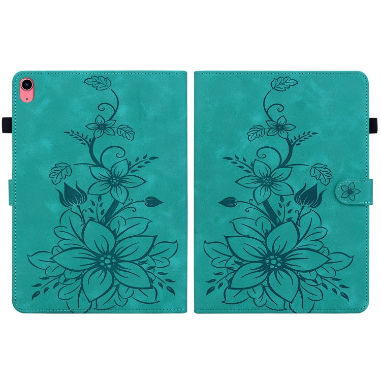 For iPad 2025 / 2022 Lily Embossed Leather Smart Tablet Case