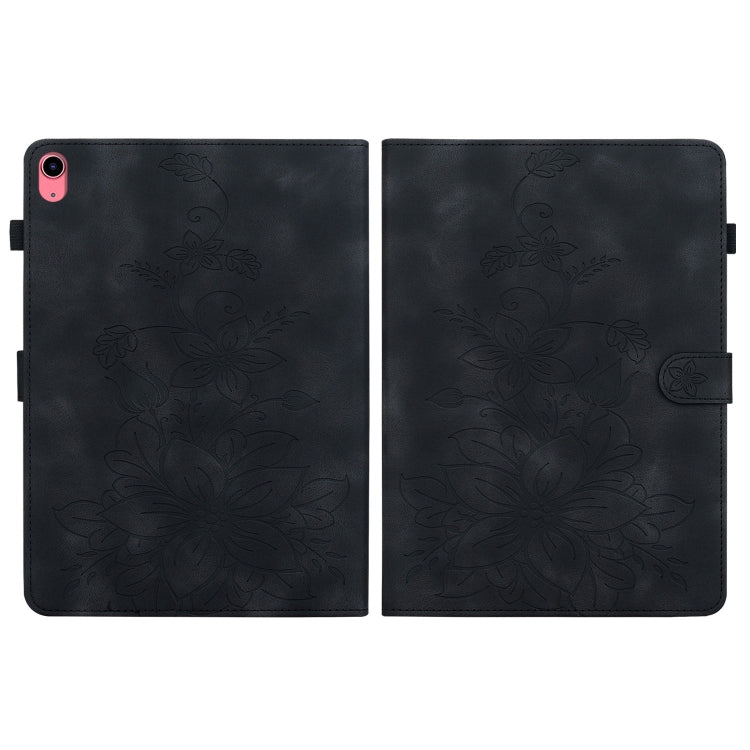For iPad 2025 / 2022 Lily Embossed Leather Smart Tablet Case