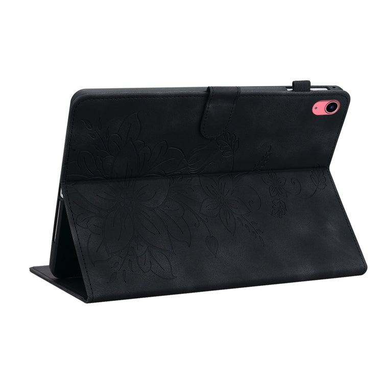 For iPad 2025 / 2022 Lily Embossed Leather Smart Tablet Case