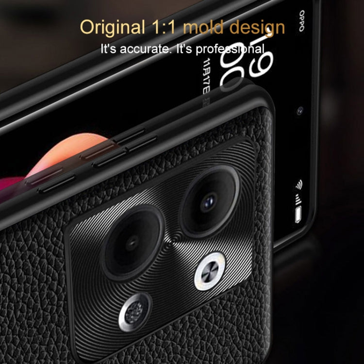 For OPPO Reno9 Pro Genuine Leather Litchi Texture Phone Case