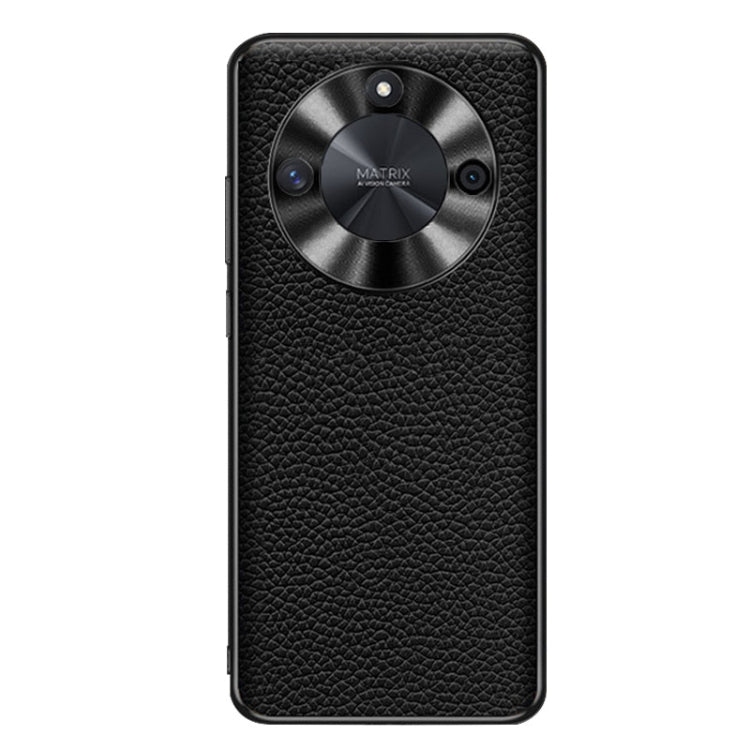 For Honor X50 Genuine Leather Litchi Texture Phone Case