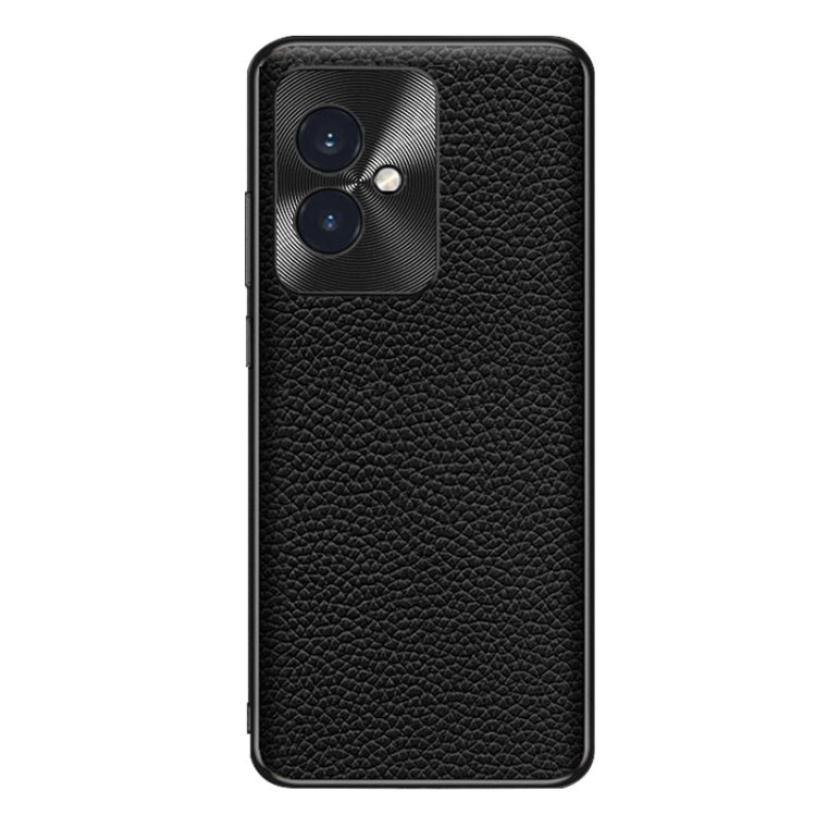 For Honor 100 Genuine Leather Litchi Texture Phone Case
