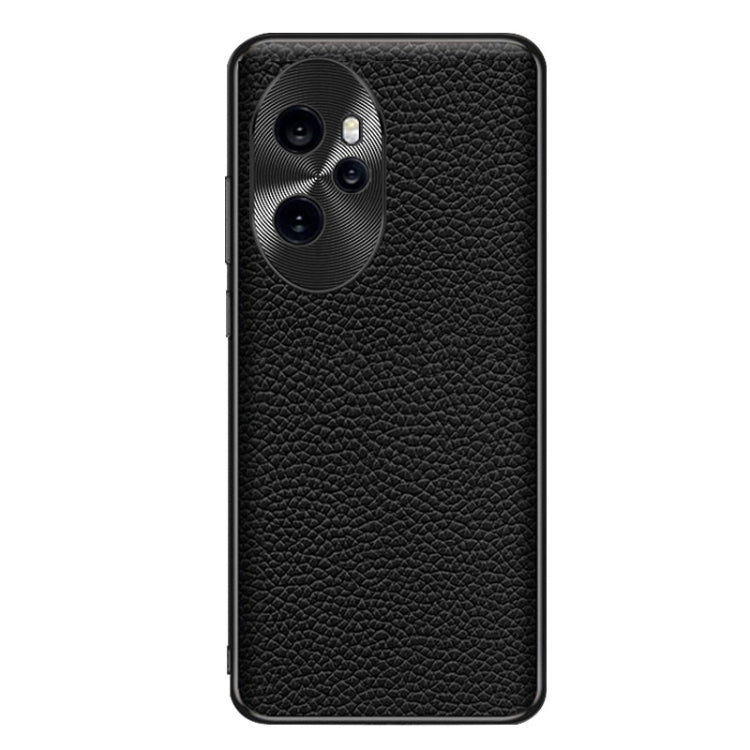 For Honor 100 Pro Genuine Leather Litchi Texture Phone Case