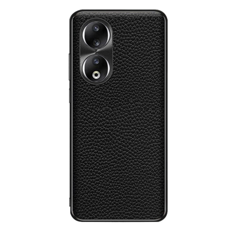 For Honor 90 Genuine Leather Litchi Texture Phone Case