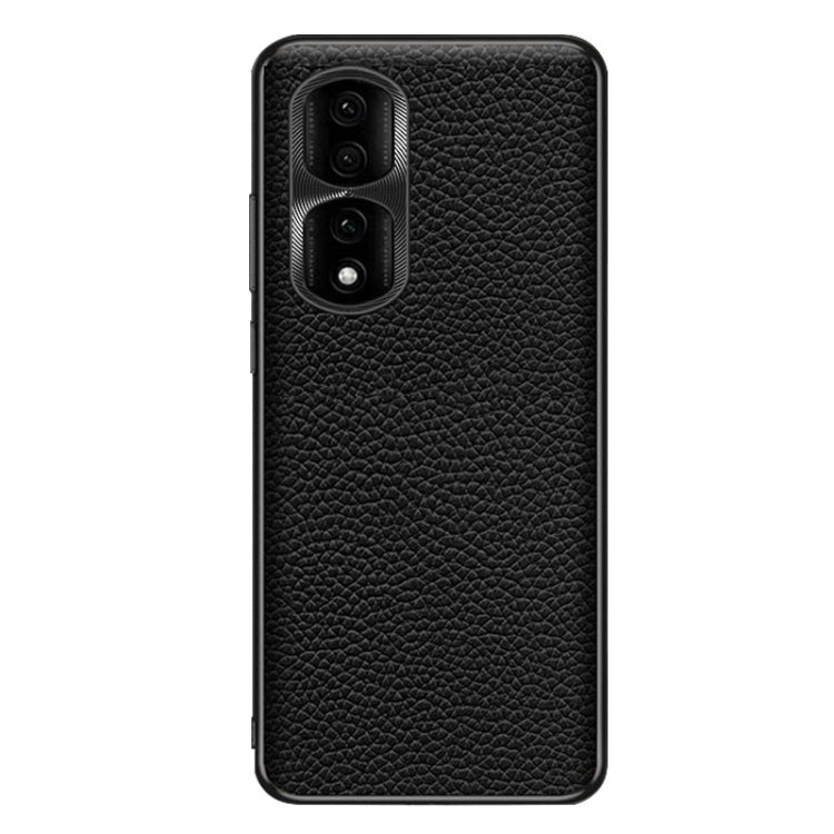 For Honor 90 Pro Genuine Leather Litchi Texture Phone Case