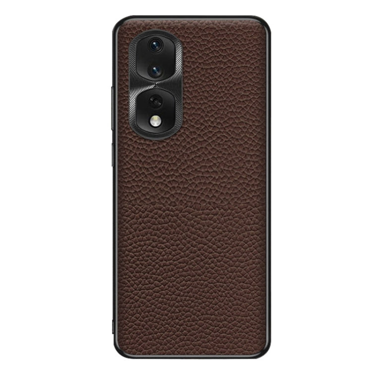 For Honor 80 Pro Genuine Leather Litchi Texture Phone Case