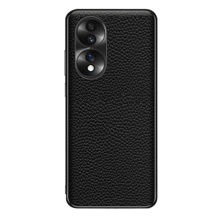 For Honor 70 Genuine Leather Litchi Texture Phone Case
