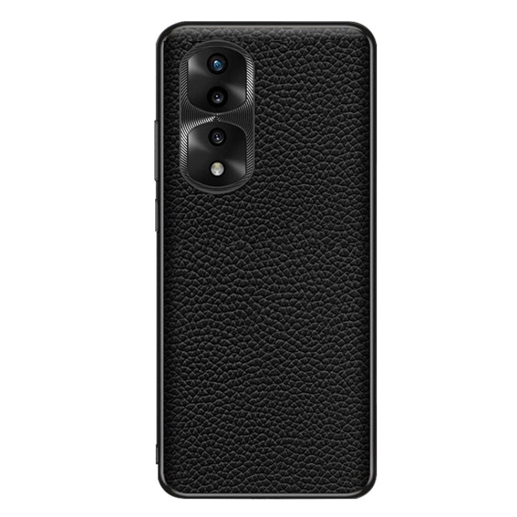 For Honor 70 Pro Genuine Leather Litchi Texture Phone Case