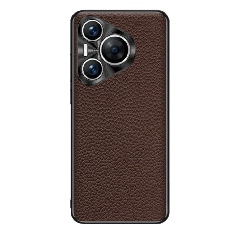 For Huawei Pura 70 Pro / 70 Pro+ Genuine Leather Litchi Texture Phone Case