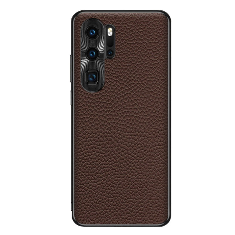 For Huawei P30 Pro Genuine Leather Litchi Texture Phone Case