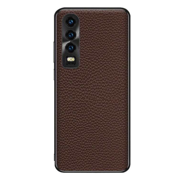For Huawei P30 Genuine Leather Litchi Texture Phone Case
