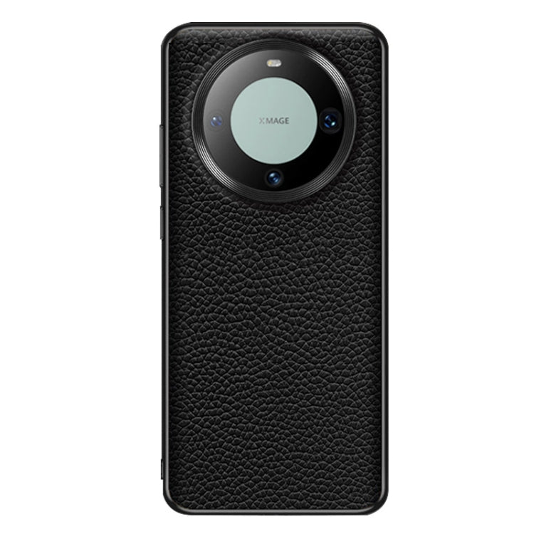 For Huawei Mate 60 Genuine Leather Litchi Texture Phone Case