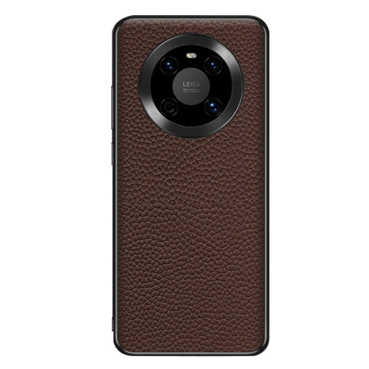 For Huawei Mate 40 Genuine Leather Litchi Texture Phone Case