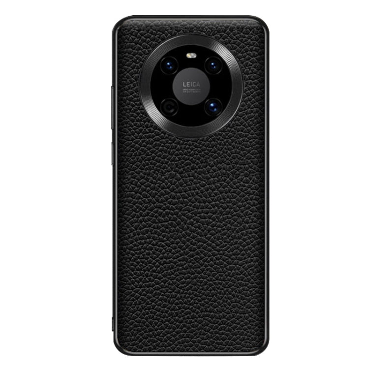 For Huawei Mate 40 Genuine Leather Litchi Texture Phone Case