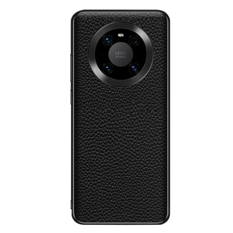 For Huawei Mate 40 Pro Genuine Leather Litchi Texture Phone Case