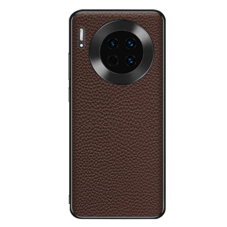 For Huawei Mate 30 Genuine Leather Litchi Texture Phone Case