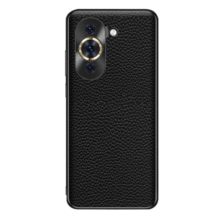 For Huawei nova 10 Pro Genuine Leather Litchi Texture Phone Case