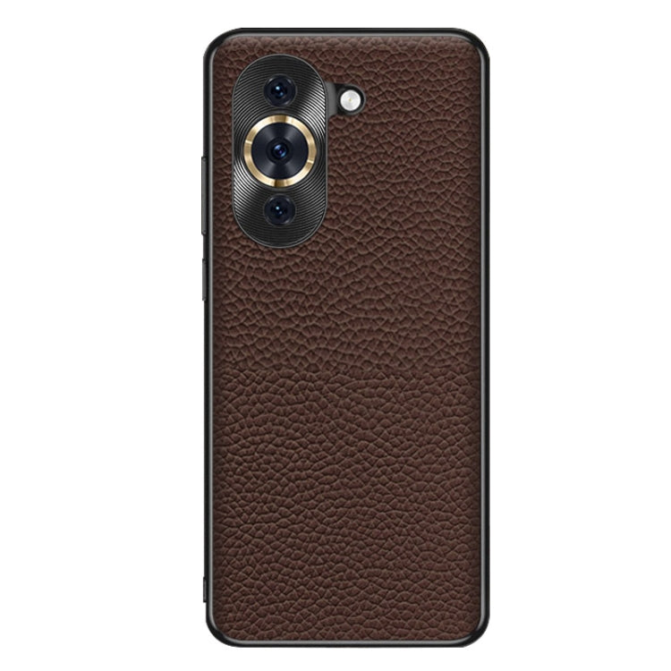 For Huawei nova 10 Genuine Leather Litchi Texture Phone Case