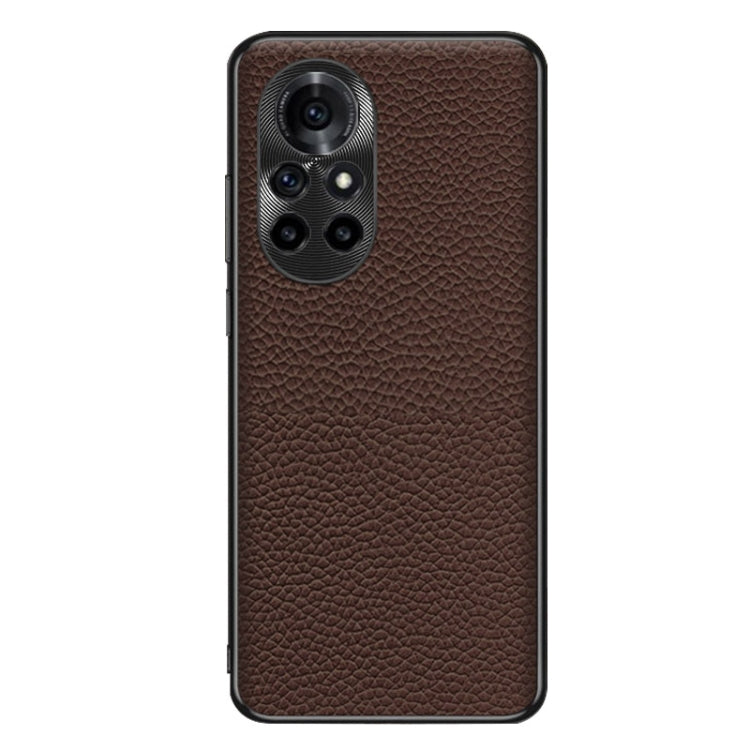 For Huawei nova 8 Pro Genuine Leather Litchi Texture Phone Case