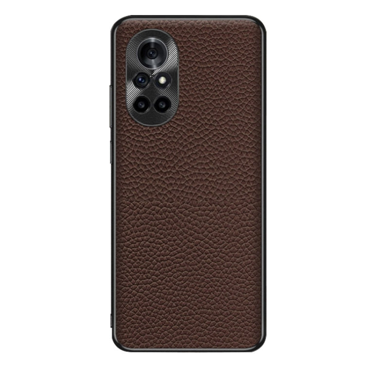 For Huawei nova 8 Genuine Leather Litchi Texture Phone Case