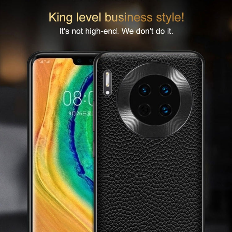 For Huawei Mate 30 Genuine Leather Litchi Texture Phone Case