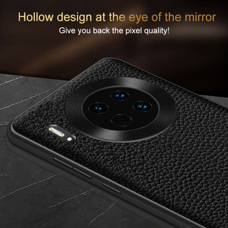 For Huawei nova 8 Genuine Leather Litchi Texture Phone Case
