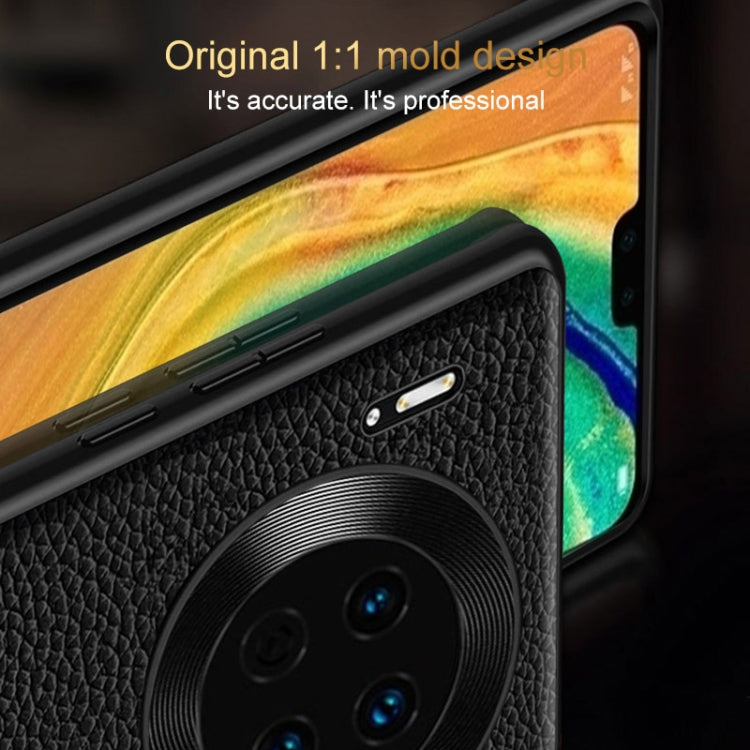 For Huawei P60 Genuine Leather Litchi Texture Phone Case