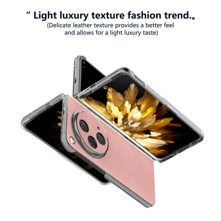 For OPPO Find N3 PU Leather Transparent Edge Phone Case