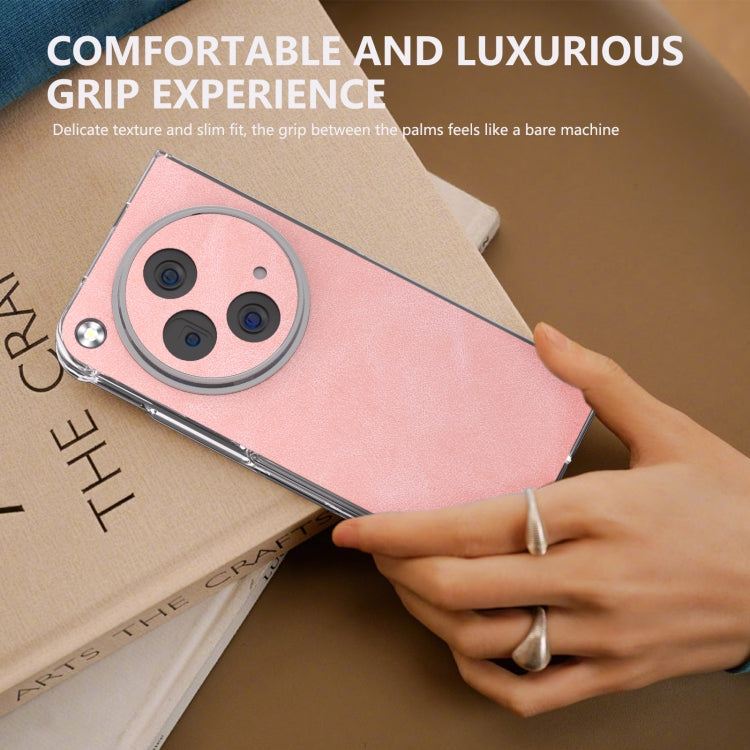 For OPPO Find N3 PU Leather Transparent Edge Phone Case